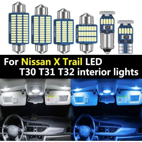 100% Canbus For Nissan X-Trail X Trail T30 T31 T32 2001-2020 Vehicle LED Interior Dome Map Roof Light kit Car Lamp Accessories