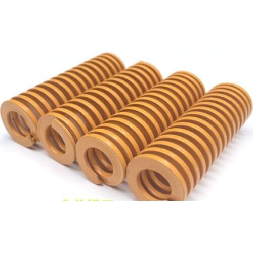 2Pcs Yellow Spiral Stamping Compression Die Spring 18 x 9x 20/30/50/60/80/100mm