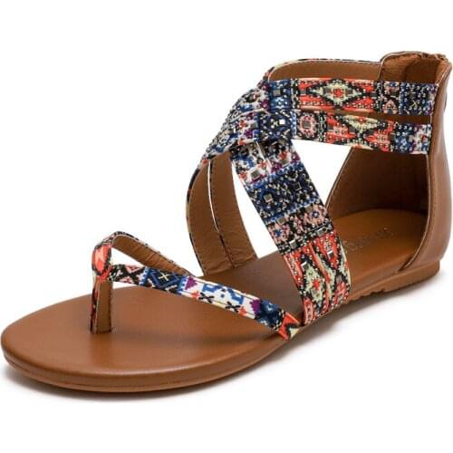 2021 summer Korean version of the new fashion casual flat sandals womens shoes sandals word beach wild flat shoes women sandals