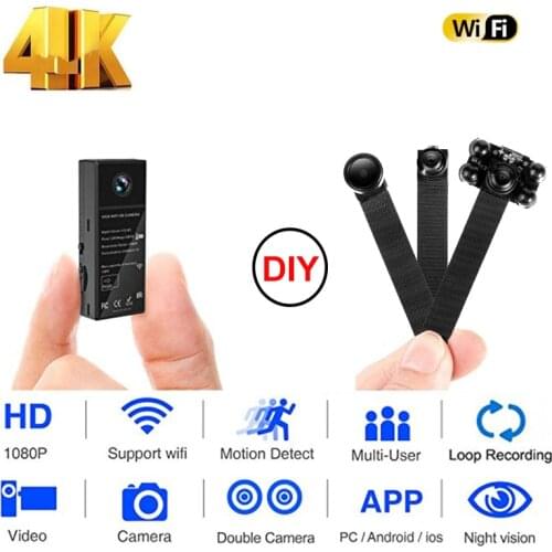 4K 1080P Wifi Camera Wireless HD Mini Secret Camcorder Motion Detection Home Security Cam Night Vision IP P2P Nanny Camera DVR