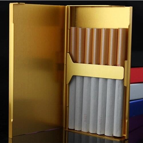 Aluminum Cigarette Case Tobacco Case Cigar Holder Pocket Box Storage Container Gift Box For Man/ Women