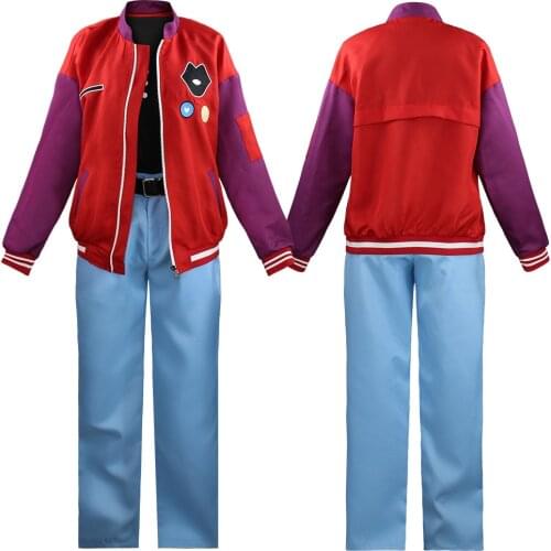 Anime WONDER EGG PRIORITY Cosplay Kawai Rika Costume Full Sets Casual Women Coat+shirt+Pant Suits Wig Daily Clothes C155M140