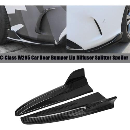Car Rear Bumper Lip Diffuser Splitter Spoiler for Mercedes Benz C-Class W205 C180 C200 C300 C63 2015-2021