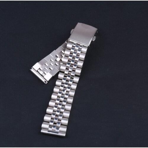 18mm 20mm sliver Straight End Stainless Steel Jubilee Style Bracelet for Seiko Rolex Watch