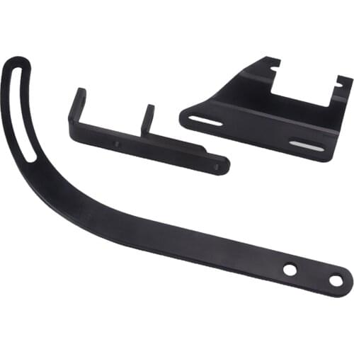 Black Alternator Bracket 3 Piece Set for Chevy Low Mount SWP 265, 327, 350 SBC Engines Short Water Pump
