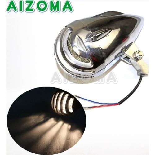 Old School Polish Headlamp 4.75" Vintage Finned Headlights For Harley Sportster Roadster Road Glide Bobber Chopper Cafe Racer
