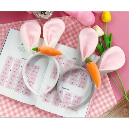Cotton Women Lovely Headband Rabbit Ear carrot Head Holiday Adult Hairband Hair Accessories B1211