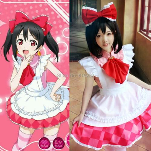 Love Live School Idol Project Yazawa Nico Someday Apron Dress Maid Outfit Uniform Anime Cosplay Costumes