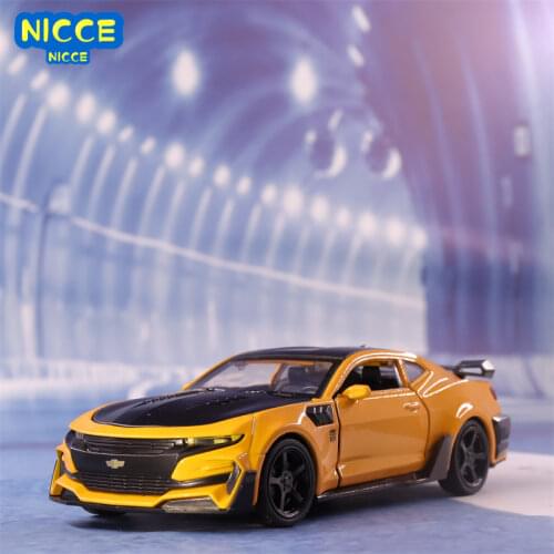 1:32 Chevrolet Camaro High Simulation Alloy Car Model Metal Die-Cast Collection Sound And Light Pull Back Childrens Toys Cars