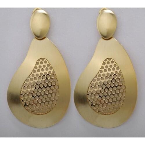 Fashion Jewelry Free Shipping Long Drop Dangle Earrings For Women Copper Pure gold -color Water Drop For Party Wedding Daily