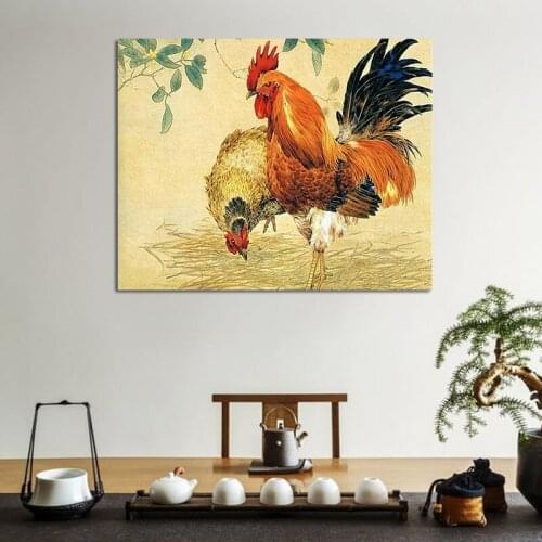 Paint by number art painting by numbers Art animal cock restaurant creative decorative painting adult hand-painted decompression