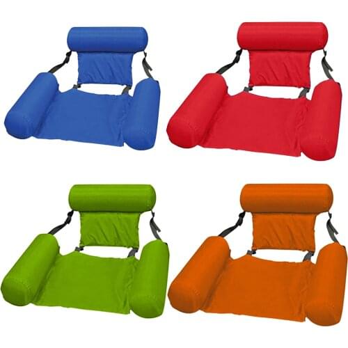 Swimming Pool Beach Water Hammock In Air Mattress Lounger Floating Sleeping Cushion Foldable Inflatable Air Mattress Bed Chair