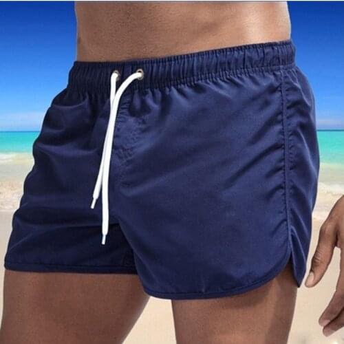 2020 New Swimwear men swimsuit Sexy swimming trunks sunga hot mens Bathing Suit Bermuda Surf Beach Wear Man Board Shorts