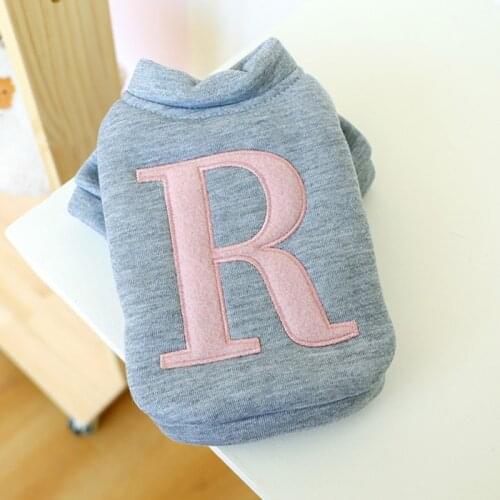 Letter Print Dog Clothes Winter Warm Hoodie Pet Clothes Shirt For Small Medium Dogs Pets Chihuahua Pug Dog Coat Clothing