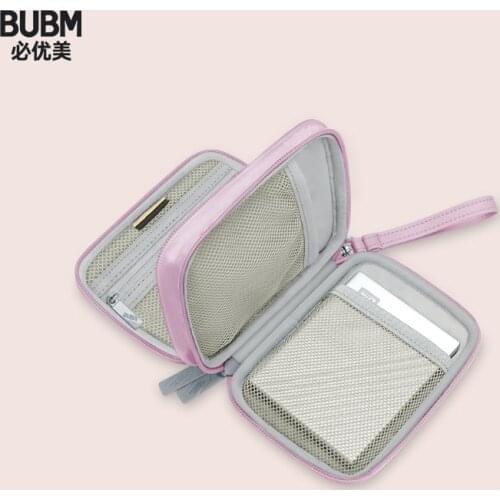 BUBM High Quality Portable Hard Disk Case USB Data Cable External Hard Drive Handbag Power Bank Organizer Travel Pouch