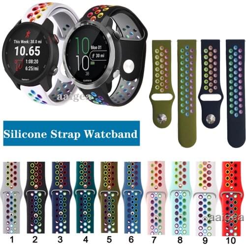 Silicone Sport Strap Band for Garmin Forerunner 645 645M 245 245M for Garmin Venu Sq Replacement band strap 20mm 22mm