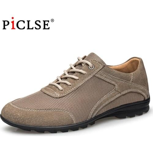Suede Leather Shoes Men Loafers Breathable Casual Shoes Men Flats Soft Moccasin Driving Shoes Walking Men Shoes Big size 48