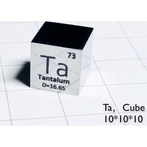 10mm Mirror polished Tantalum (Ta) Metal Cube 99.9% Pure for Element Collection