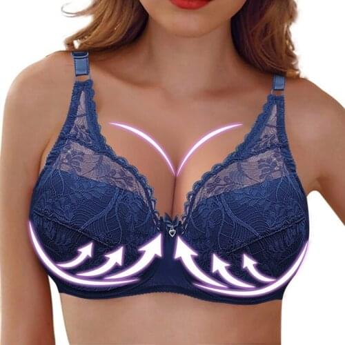 Plus Size Bra D E Cup Bra Women Underwear Bralette Crop Top Sexy Female Bra Large BH Tube Top Push Up Adjustable Laced Bra
