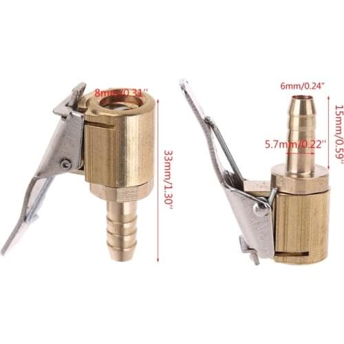 1/4" Hose Barb Air Chuck Inflator Air Compressor Tire Chuck with Barb Connector