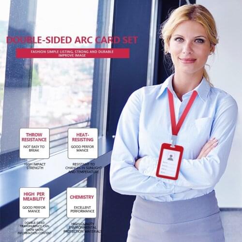 1pc Credentials Badges Stationery Hanging Neck for Nursing Medical Office Pass Supplies Key Chain Badge ID Bus Metro Card Holder