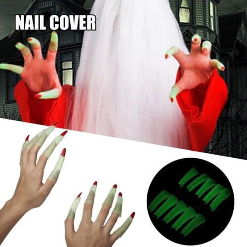 10 Pcs Glow In The Dark Witch Nail Luminous Halloween Decoration Party Supplies Props For Women And Men Party Lights