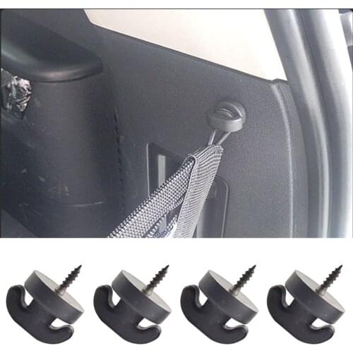 2/4/8pcs Universal Car Net Bag Buckle Tie Down Hook Ring Screw Mount Automobile Rear Trunk Loop Hanging Fixed Hook Buckle