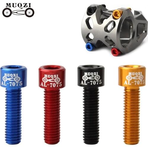 4pcs/lot Bicycle Handlebar Stem Screw Aluminum Alloy M5*17Mm Mountain Road Fixed Gear Stem Riser Bolts Bike Accessories