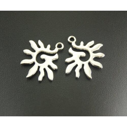 5pcs Silver Color Metal Alloy Sun Charm Accessories For Jewelry Making A869