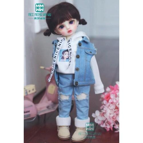 BDJ accessories Sweatshirt, jeans, denim vest for 27cm-30cm 1/6 BJD doll clothes