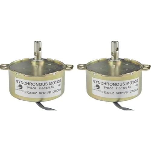CHANCS TYD-50 110V AC 10-12RPM CW/CCW Permanent Magnet Synchronou Electric Motor For Microwave Oven Parts 2PCS