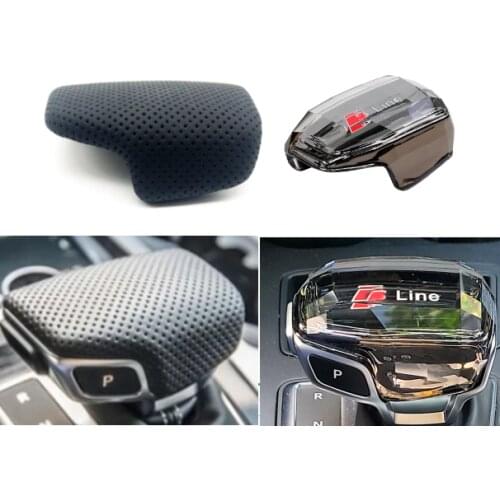 Leather Gear shift cover with hole Shift Knob perforated leather for sporty Audi A4 B9 A5 Q7 2017+ 4M1 713 139 F 59V