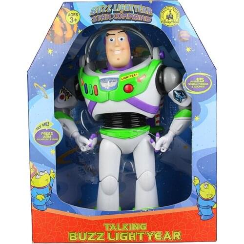 Hasbro Toy Story 3 Anime Buzz Lightyear Joint Movable with Wings Lights Voices Speak Action Figures Toys Kids Gift