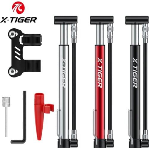 X-TIGER Bike Floor Pump 130Psi High Pressure Bicycle Pump Air Inflator Schrader Presta Valve Road MTB Cycling Tire Pump