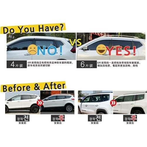 Chrome door visor window sun rain shield silver trips eaves for Ford Explorer