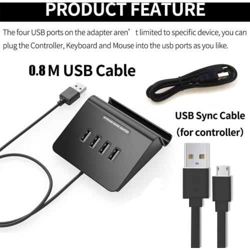 Heroangel KMAX1 USB Game Controllers Adapter Converter Video Game Keyboard Mouse adapter for Switch/Xbox/PS4/PS3