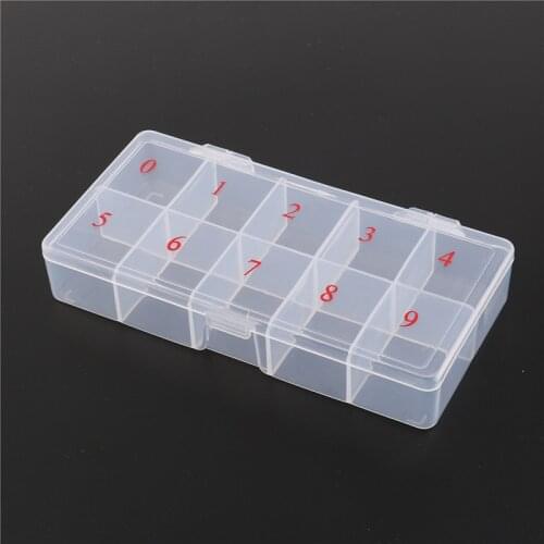 Fake Nail Box Nail Tip box Natural Translucent Fake Nail Art Tips Case False Nail Art Tips Box Acrylic Storage Case