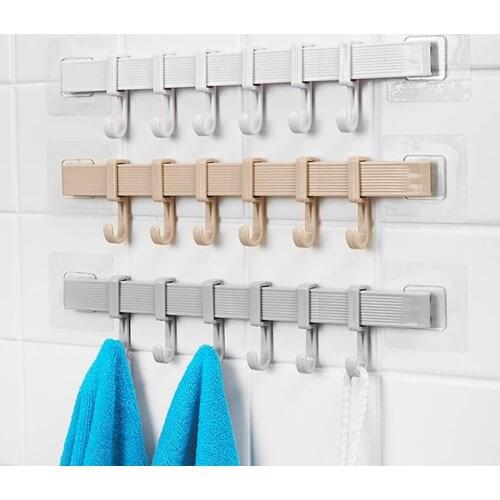 Hooks For Hanging Key Hanger Clothes Holder Kitchen Rails Bathroom Housekeeper Home Organizer Door Adhesive Hook On The Wall