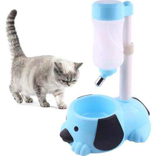 Cute Pet Automatic Feeder Dog Cat Drinking Bowl For Dog Water Drinking Cat Feeding Large Capacity Dispenser Pet Cat Dog