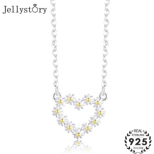 Jellystory Fashion 925 Sterling Silver Necklace with 11*13.5mm Heart-shaped Pendant for Women Wedding Party Jewellery Wholesale