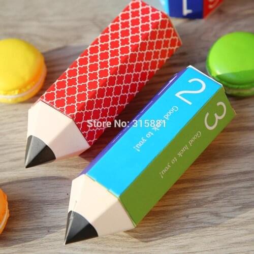 Cartoon pencil Candy gift box,chocolate box ,cookie box 30set/lot