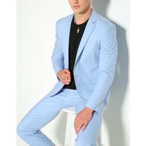 New Arrival (Jacket+Pants) Men Business Formal Slim Fit Wedding Prom Suits Male Boutique Groom Dress Blazers 2 Pieces Set