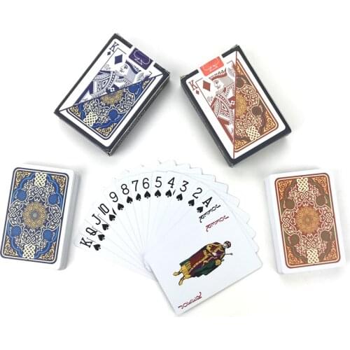 Poker 4 Sets/Lot 2 Color Plastic Playing Poker Cards For Red And Blue Baccarat Texas Hold'em PVC Waterproof 58*88mm Card Game