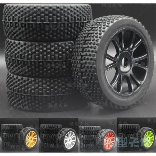 RC 1/8 Off-Road Car Buggy Rubber Truck Tires 112MM Rubber Tyre Plastic Wheel Rim Hex Adapter 17MM for 811 8sc 94885 84-801