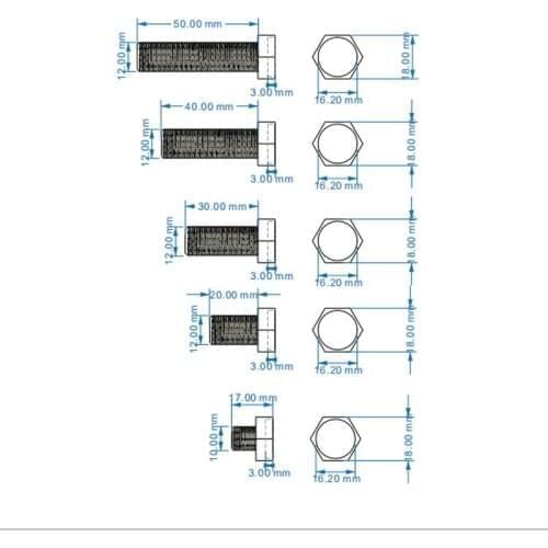 Various size Metallic Screw uhf tag UHF anti Metal Embedded tag High Temperature RFID Screw Tag rfid nail tag