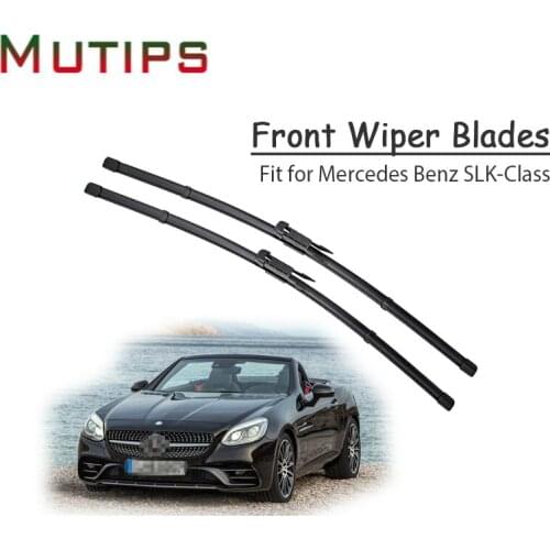 1Set Rubber Car Front Wiper Blade Kit For Mercedes Benz SLK Class R170 R171 R172 AMG Original Replace Insert Strip Accessories