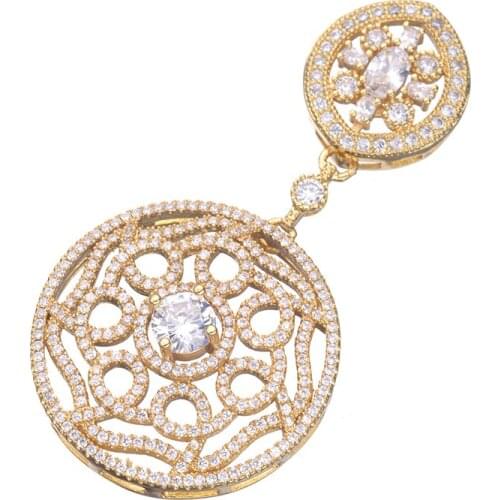 Luxury Austrian Crystal Pendant Connectors For Pearl Jewelry Making Supplies Round Spacer Loose Pearls DIY Jewelry Accessories