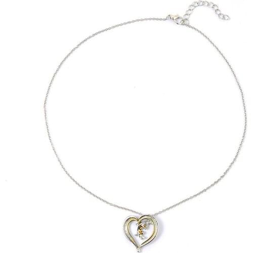 Heart Shape Pendant Necklace Plated Stainless Steel Friendship Forever Memory Classic Romantic Charm Neck Chain Lover Jewelry