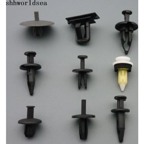 Shhworldsea 100pcs auto clip fascia headliner retainer bumper fascia retainer weatherstrip fender liner push type retainer