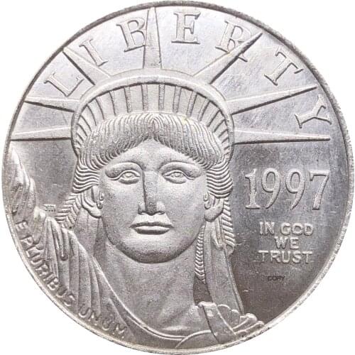 United States Of America 1997 In God We Trust Liberty US Coin $50 Half Ounce 1/2 Bullion Silver Plated Copy Commemorative Coins